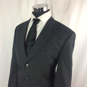 Jos A Bank Mens 44R Blazer 3 But Wool Charcoal